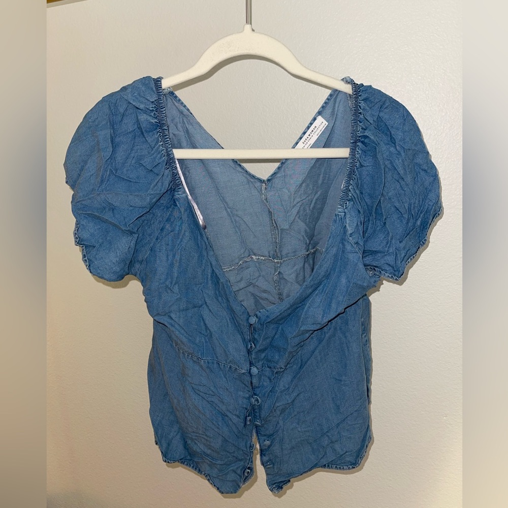Zara jean crop top